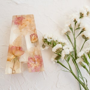 Letras de resina grandes, Preservación de flores, Hecho a pedido, flores, Relleno personalizado, Flores de boda, Cumpleaños, memorial, Regalo perfecto, Funeral