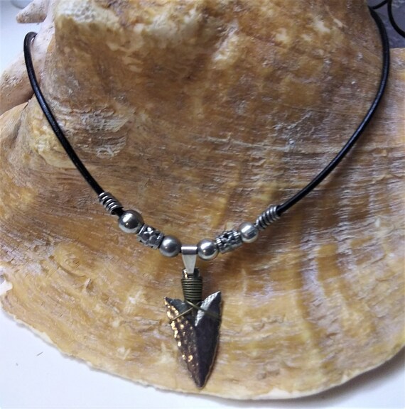 Men's Arrowhead Pendant Necklace Etsy