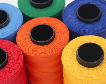 Italian SLAM Thread 0.8mm - Waxed, Braided polyester sewing thread