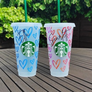 Starbucks Personalised Cup UK | Heart Design | Tumbler | Best Friend Gift | Easter Ideas | Birthday Present | Customised Cup | Reusable