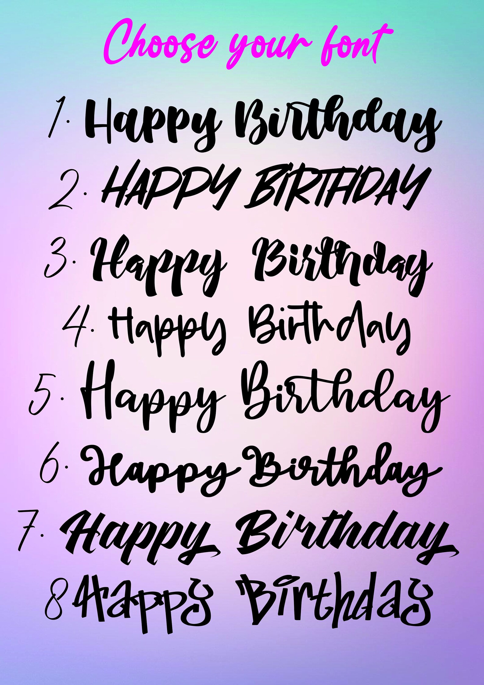 Happy Birthday Name Sticker Personalised Birthday Vinyl Etsy UK