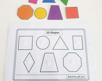 A4 Velcro Coloured Shapes | Children’s Laminated Learning Activity | Educational and Fun | Learn and Play | for Boys and Girls
