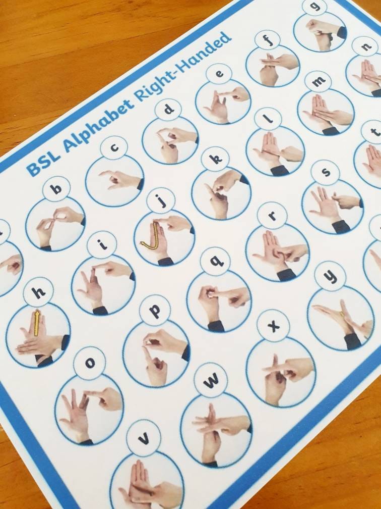 A4 Laminated Sheets | BSL Sheets | Sign Language Sheets for Beginners ...