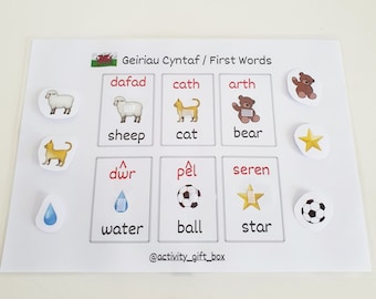 A4 WELSH Velcro Key Words | My First Words | Early Years  | Learning Resources | Wales | Welsh Words.