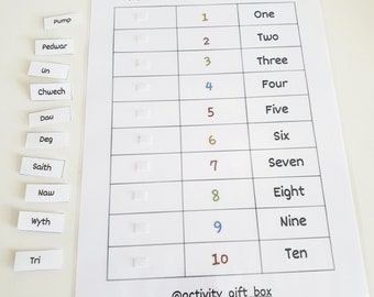 A4 WELSH Numbers | Reusable | Childrens Reading Resources | Learn Welsh Numbers | Counting | Formation