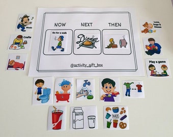 A4 Velcro Vision Board | Now Next Then | Non Verbal Support | Children's Vision Board with Velcro Attachments | Visual Aids