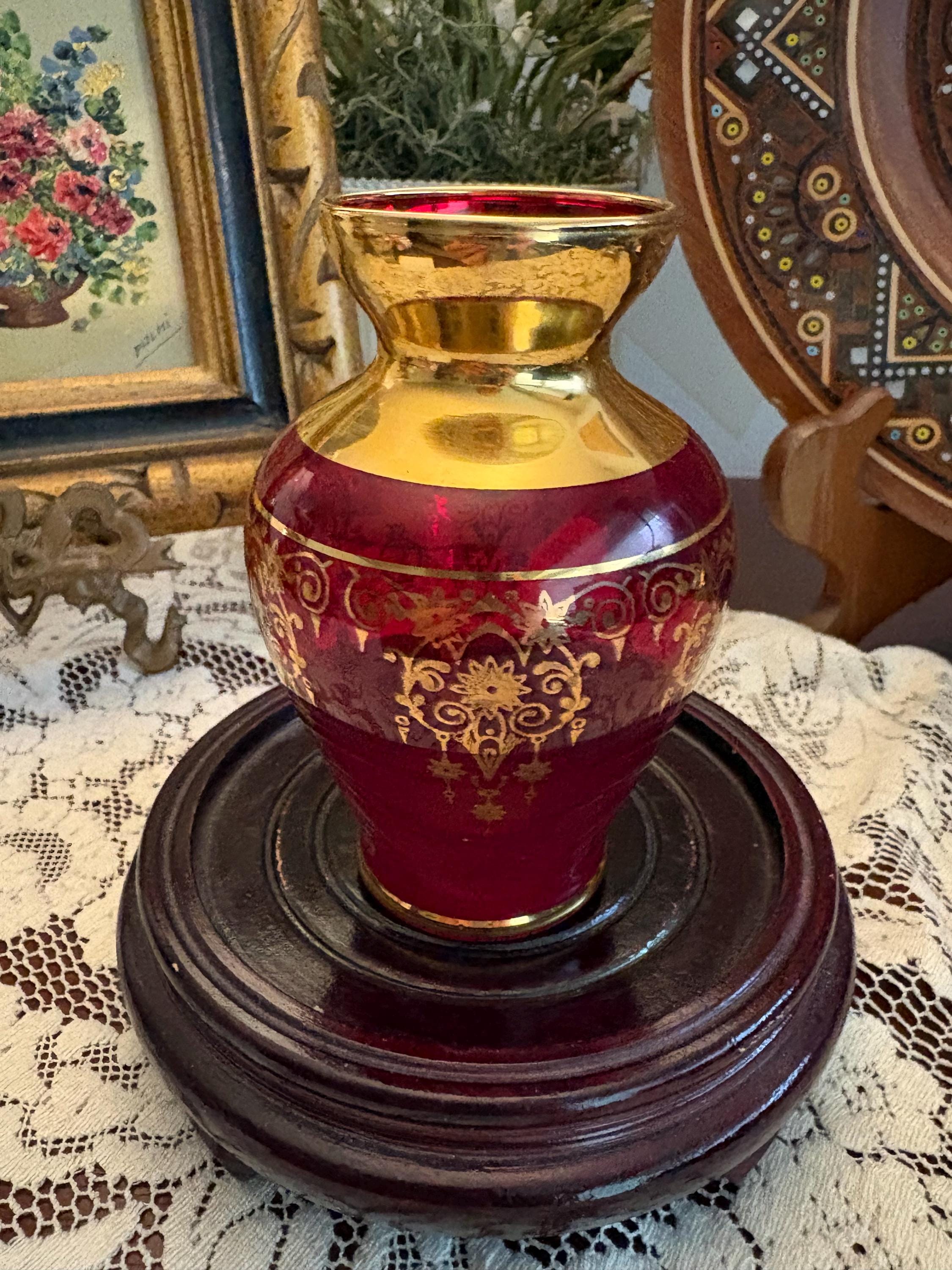 24 K Gold Murano Vase - Etsy