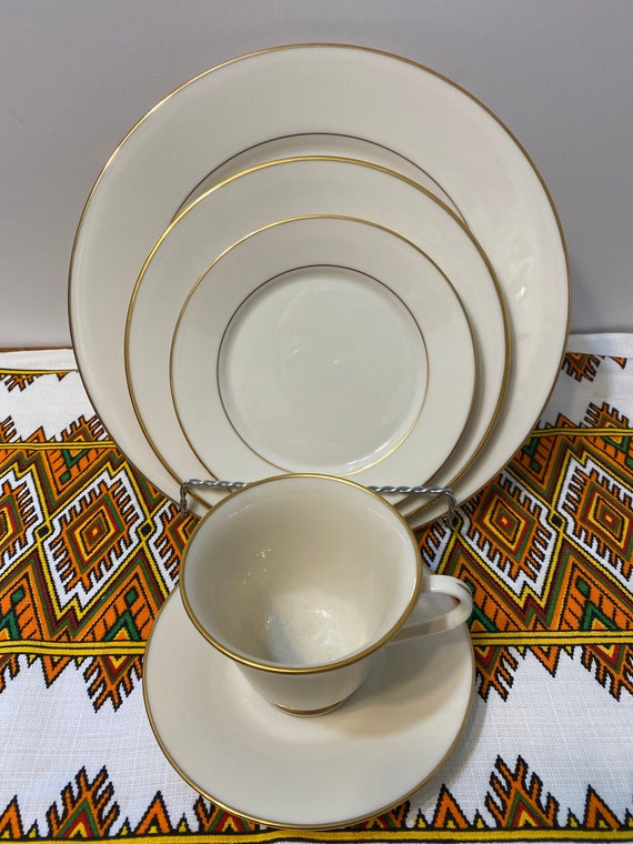 Vintage Lenox mansfield Charger Plate ivory With Gold Trim place Setting cosmopolitan Collection Etsy Australia