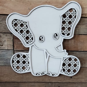Rotan olifant 2 laags laser ready bestand / laser / cut bestanden / svg / dxf / ai / lbrn / bestanden inbegrepen / Digitale download