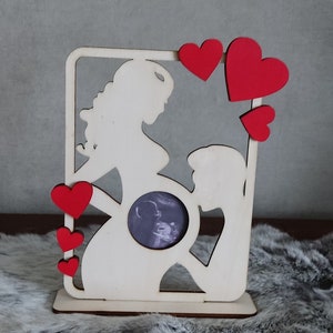 Echografie - Ultrasound Photo Frame - baby in belly. lbrn svg ai and dfx files included easy to cut 4mm plywood