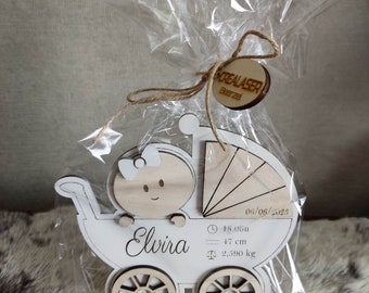 Carro de bebé recién nacido listo para láser archivo de 3 y 4 mm lbrn ai svg dfx liles incluido en la descarga