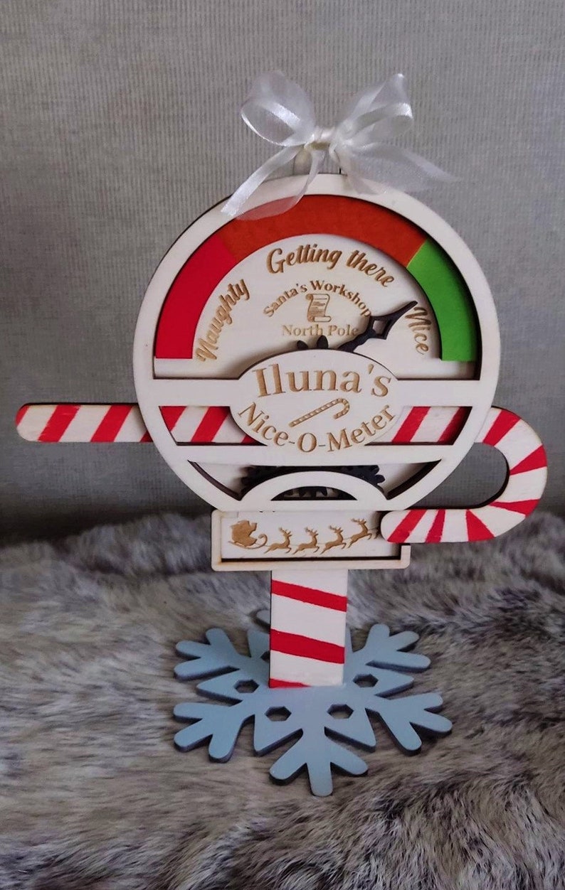 Niceometer Christmas Stand Laser Cut Ready Files 3mm / Svg Dfx Ai