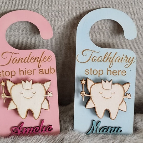 Tooth Fairy Deur Hanger SVG Laser Cut File / svg dfx ai lbrn file included / Glowforge Cut File / Tooth Fairy Cut File / Digitale