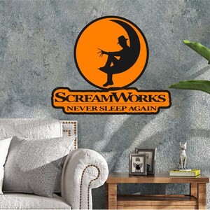 Halloween freddy krueger screamworks 2 layer wall sign laser  cut ready file / svg dfx ai lbrn files included /download