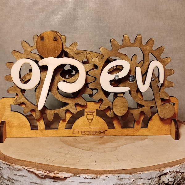 open closed sign laser cut files / download / lbrn svg ai dfx files included