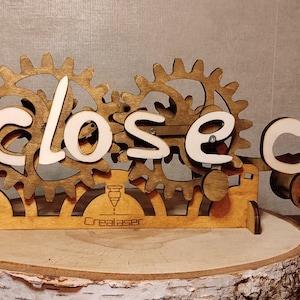Open Closed Sign Laser Cut Files / Download / Lbrn Svg Ai Dfx Files ...