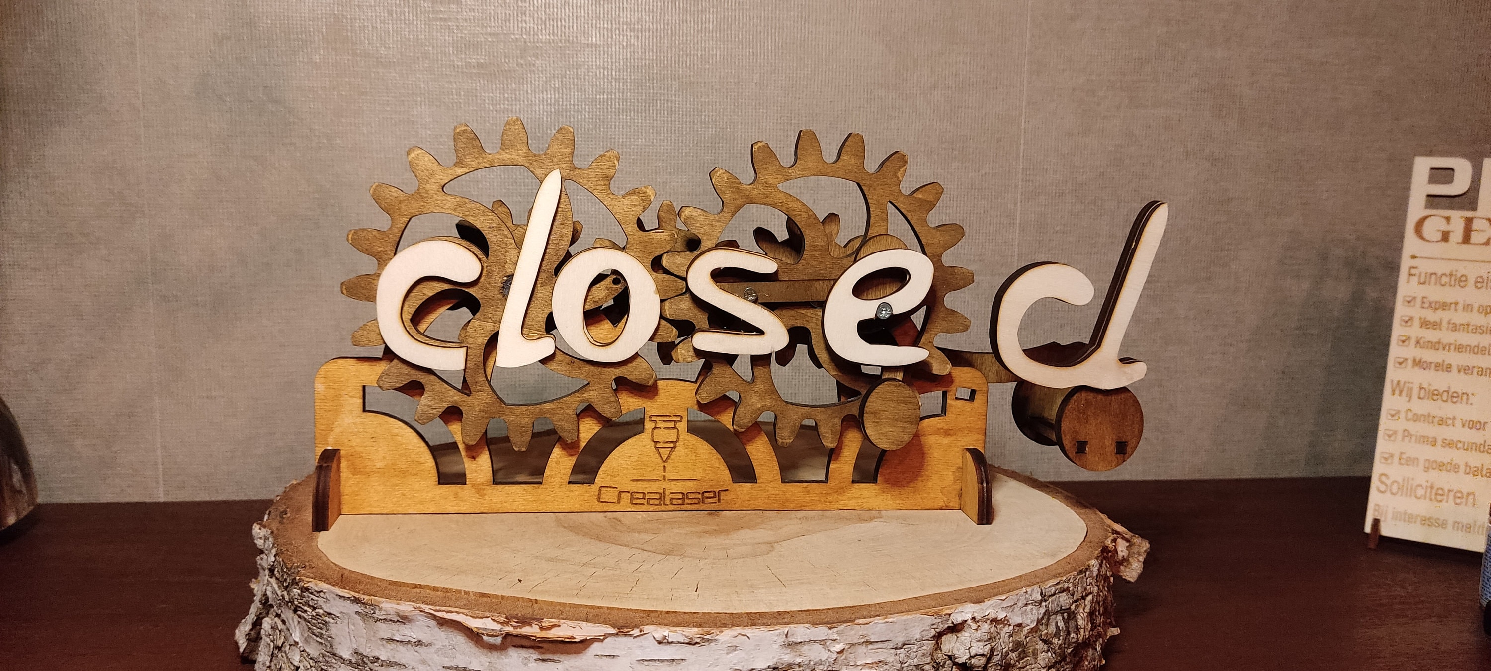 open closed sign laser cut files / download / lbrn svg ai dfx files included