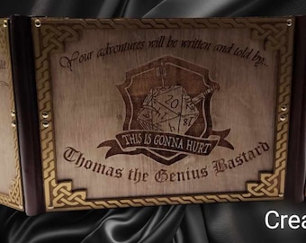 Dungeon Master Screen, Table Top Gaming Scherm Cut File, svg dfx ai lbrn Dateien enthalten RPG-Spiele Game Master Screen Sofortiger Download