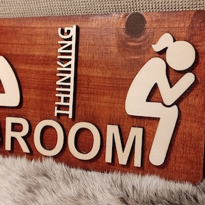 Thinking Room bathroom toilet sign laser ready files - dfx lbrn svg ai files included download