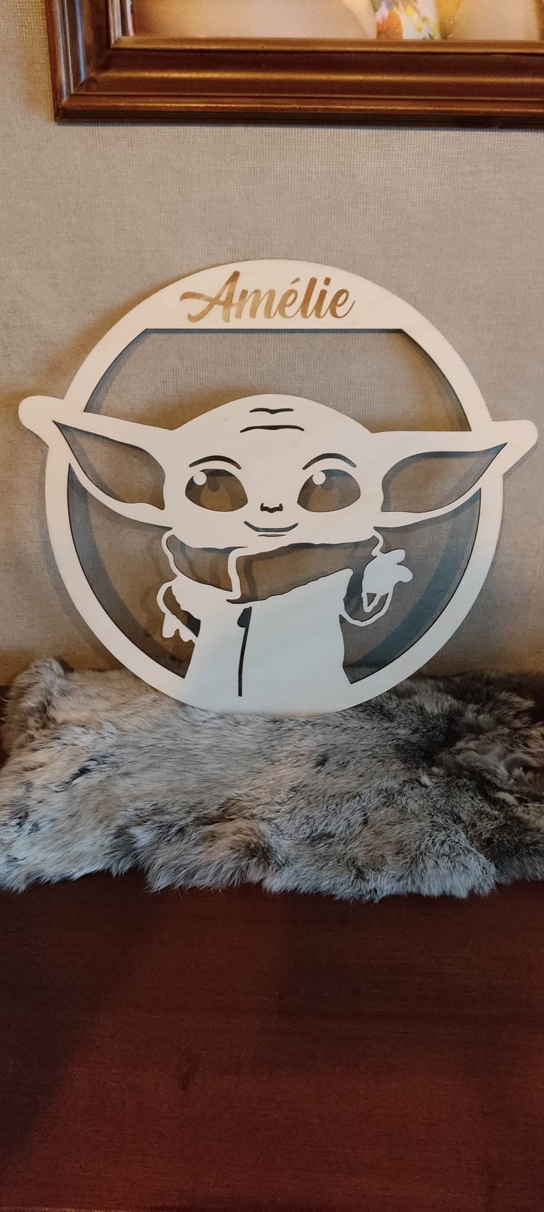 Baby Yoda Wall Decoration Laser Cut Ready Files, Svg Dfx Ai Lbrn