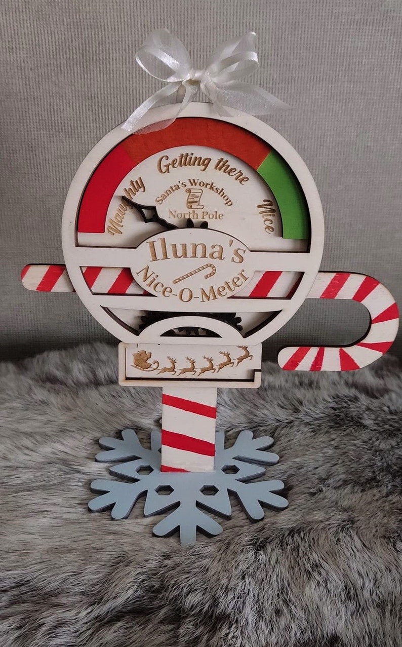 Niceometer Christmas Stand Laser Cut Ready Files 3mm / Svg Dfx Ai