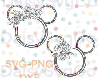 Download Floral Minnie Svg Etsy