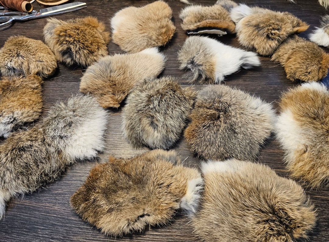 Soft Paws, Premium Rabbit Fur Remnant Cat Toys. Infused W/ Our Catnip Powder optional. 3 Rabbit