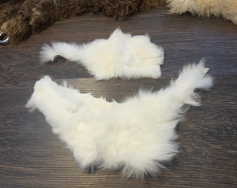 Alpaca fur remnant pieces, all natural, super soft, real fur. Free shipping. See pics for sizes. Whats shown is what you will receive.