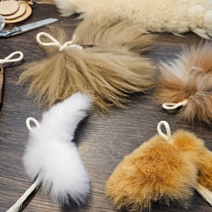 Alpaca Fur Cat Wand Toy Attachments: Organic Catnip Toys (Set of 2)