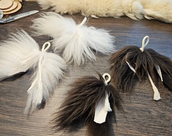 Sheepskin Fur Cat Wand Toy Attachments: Organic Catnip Toy (Set of 2)