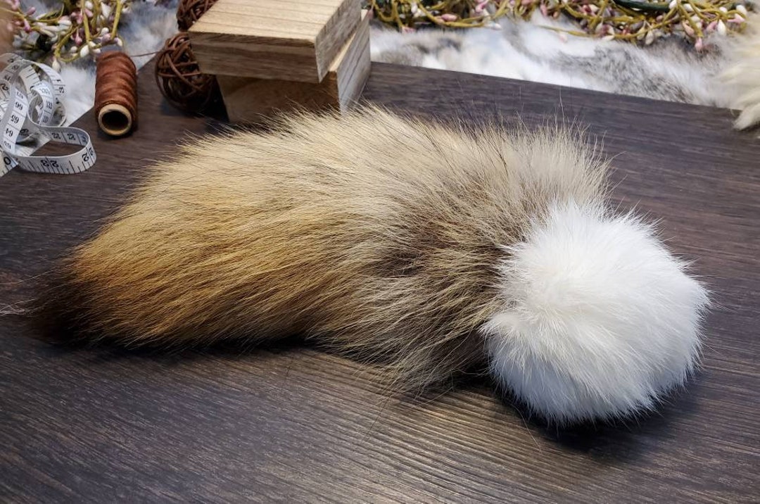 Catnip Filled Rabbit Fur Ball With Coyote Tail Handmade All Etsy
