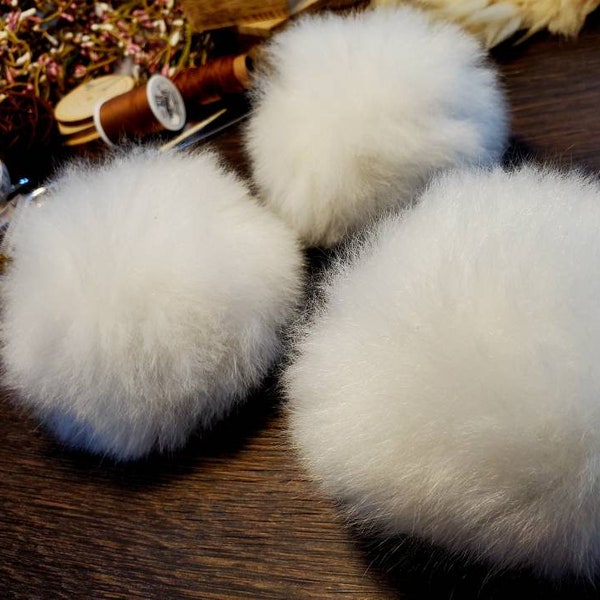 Alpaca fur pompoms, handmade, 100% real alpaca fur, all natural, all organic, super soft, 4 to 5 inch pompom. Catnip infused option. Cat toy