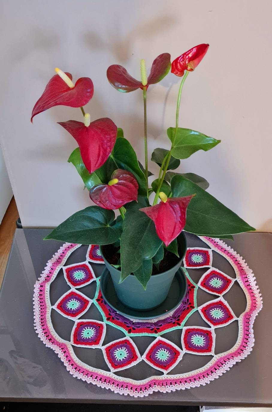 Napperon Ronde Coloré Style Mandala