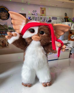 Gizmo Mogwai Plush Toy - Handmade Polymer Clay Doll TO ORDER