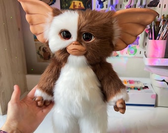 Gizmo Mogwai Plush Toy - Handmade Polymer Clay Doll TO ORDER Gremlins
