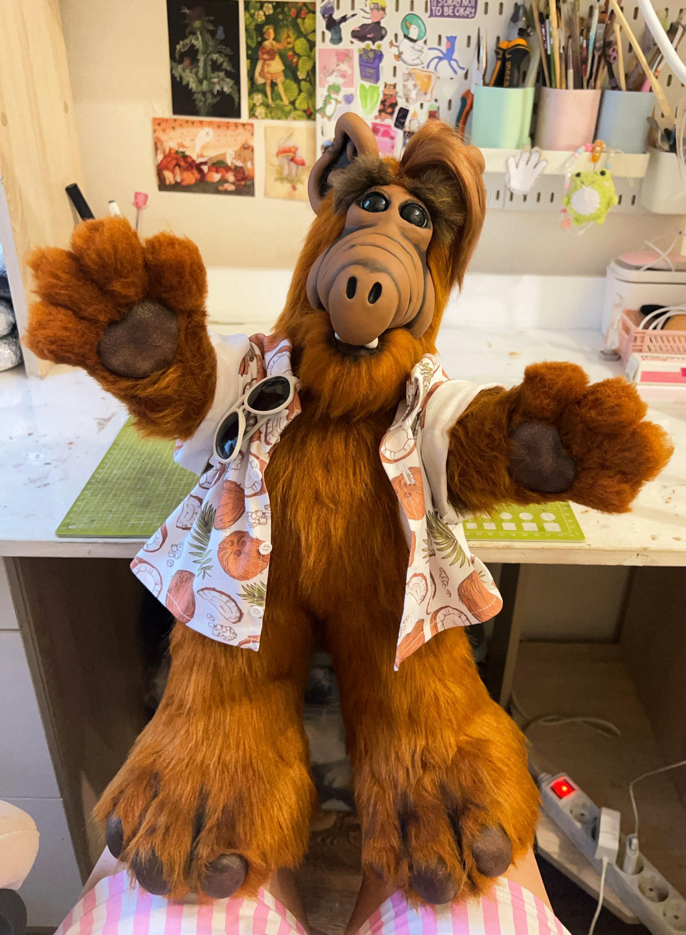 アルフのおもちゃのぬいぐるみレプリカ1986年代レトロゴードンシャム