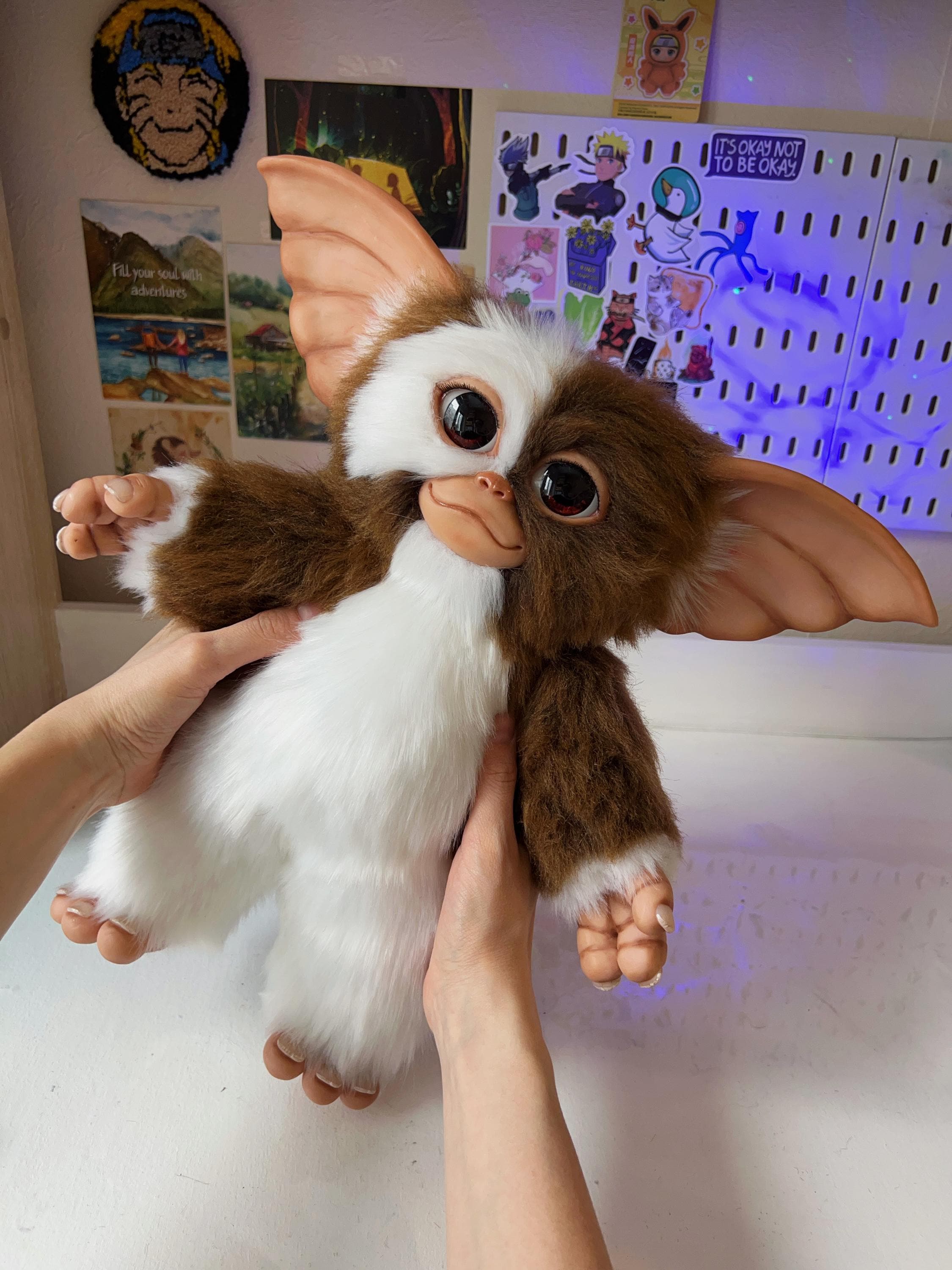 Gizmo Mogwai Plush Toy - Handmade Polymer Clay Doll TO ORDER
