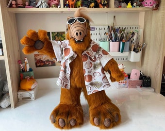 ALF toy TO ORDER Alf Stuffed Animal  Vintage Alf Alf replica dolls Alf plushie Retro 1986's