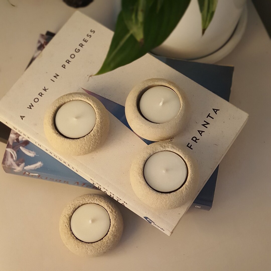 Stone Tealight Candle Holder Gift for Valentine Unique Etsy UK