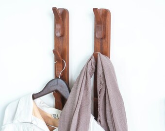 Mahogany Coat Hanger/ Decorative Wall Hook/ Wooden Towel Hanger/ Wall Coat Hooks / Rustic Wall Hook/ DIY Clothes Hanger/Farmhouse Hooks