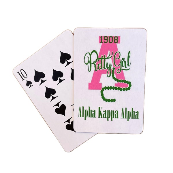 AKA Alpha Kappa Alpha Deck of Playing Cards for Member Gifts, Team Building Activities,  Customized Sorority Decoration, Party Games