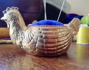 Pollo gallina aves de corral alfiler cojín agujas de coser alfileres artesanía bordado puntada trabajo