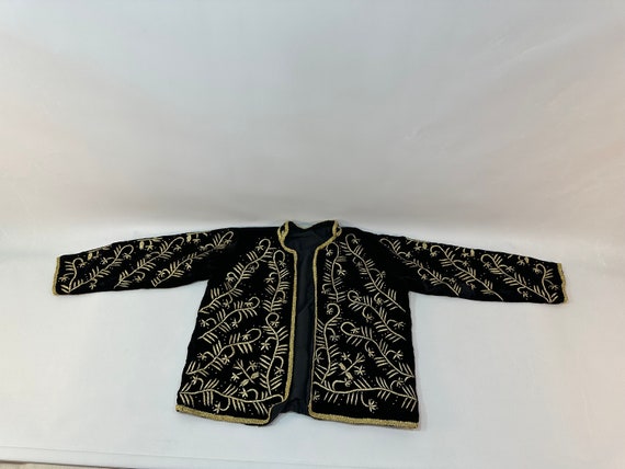 Turkish Folk Costume, Vintage Black Jacket, Tradi… - image 1