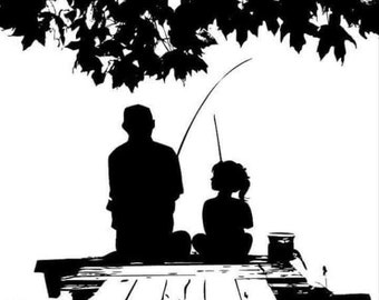Free Free 199 Father Daughter Fishing Silhouette Svg SVG PNG EPS DXF File