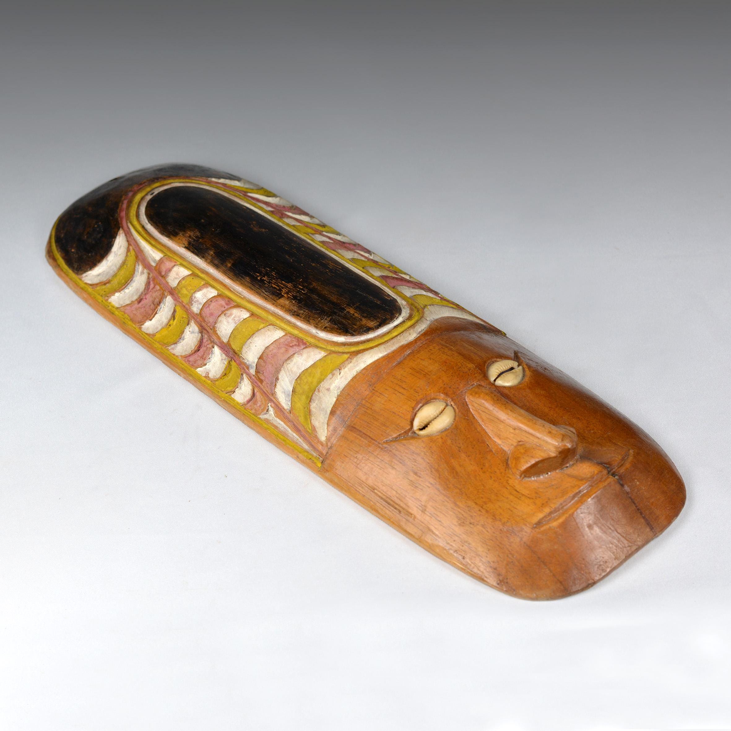 美品 希少 木製 パプアニューギニア セピック川流域の部族 マスク 飾り