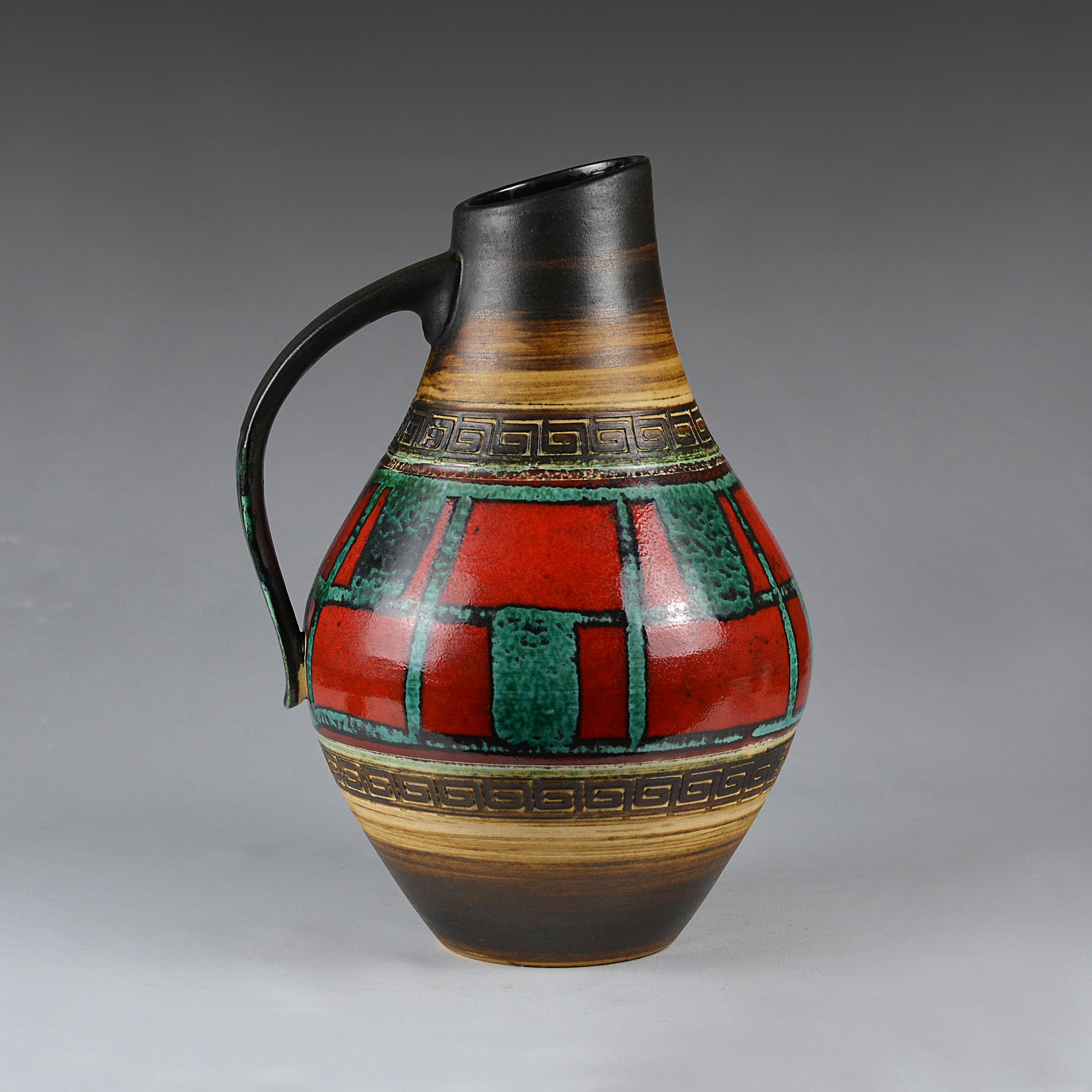 Fat Lava Vase: Mid-century Modern West German Pottery, Vintage