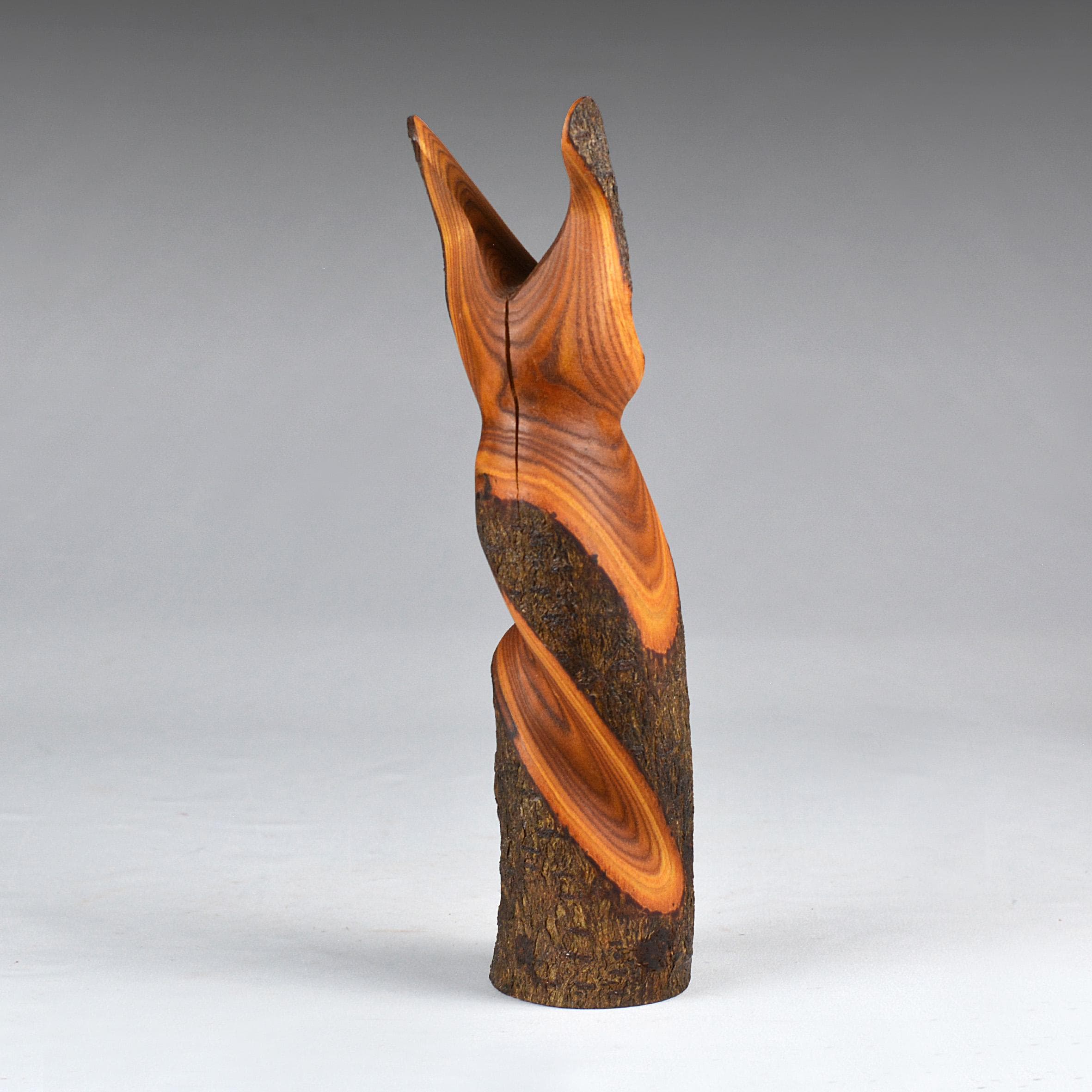 Vintage Hand-carved Wood Owl Sculpture – First Nations Folk Art