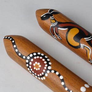 Vintage Australian Instrument Aboriginal Tribal Art Hand Painted ...