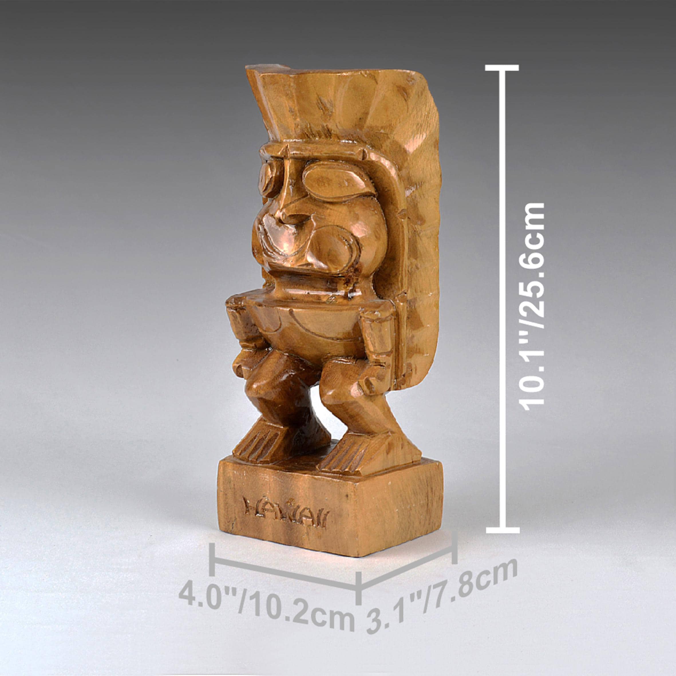 ヴィンテージ木製ティキ・クー彫刻：ハワイ・マウイ島アート（10.1