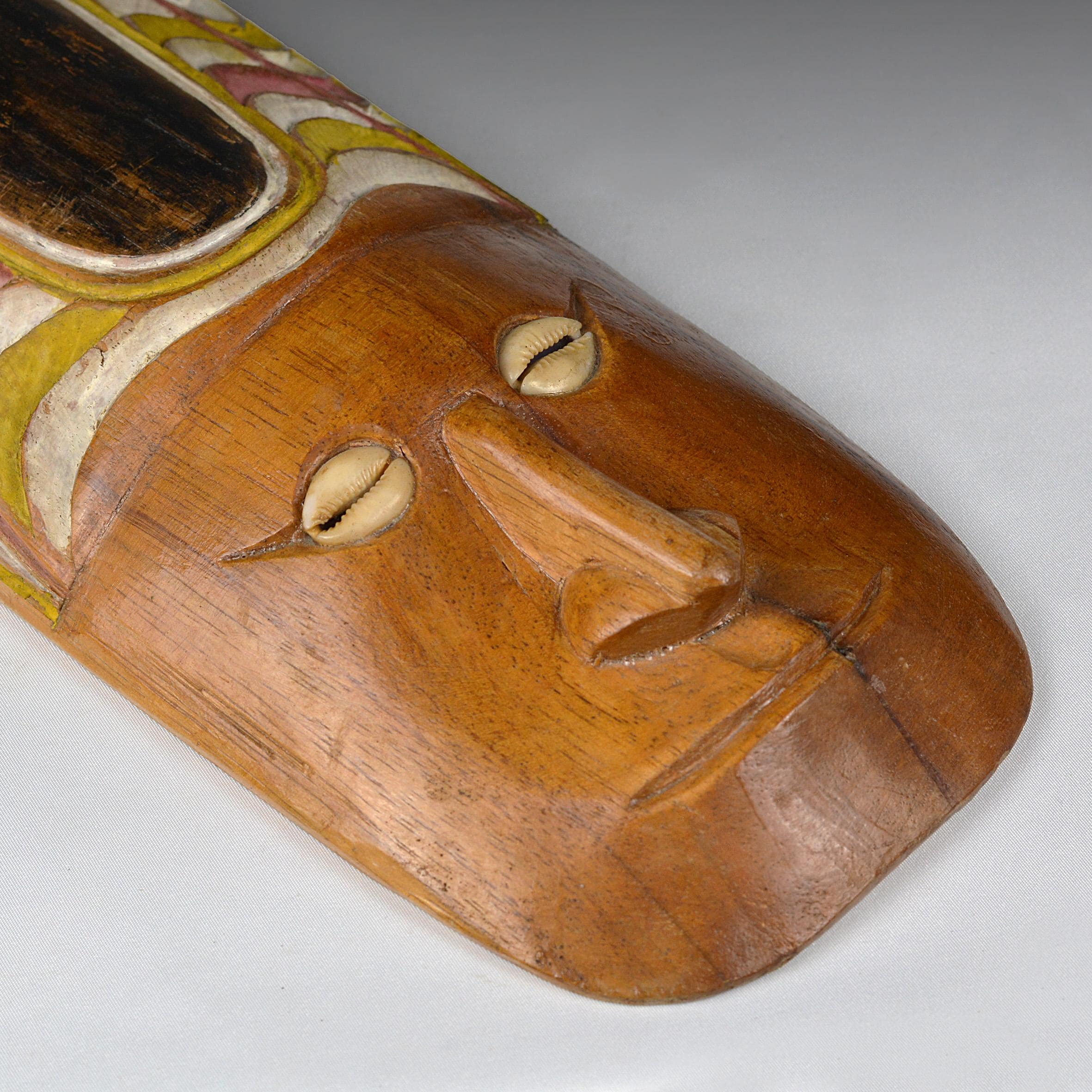 ヴィンテージセピック川マスク：パプアニューギニアの手彫り部族芸術